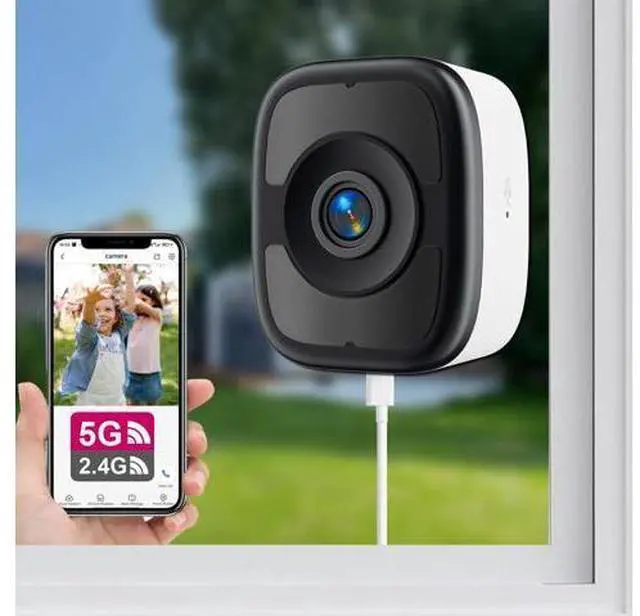 Main image of LVQ 5MP 3K Magnetic Window Camera, Indoor Window Camera with Night Vision Full Color, WiFi6 Window Camera for Home Security, Person & Car Detection, 2 Way Talk, 24/7 Recording