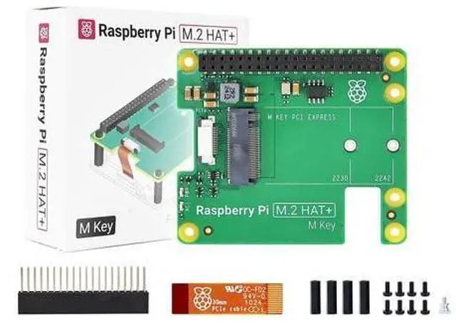 Main image of Raspberry Pi5 M.2 HAT+ PCIE Expand Board Supports NVMe Protocol SSD, High-Speed Reading/Writing (Standard Kit)