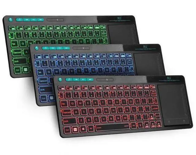 Main image of K18 Plus Wireless 3-LED Color Backlit Multimedia Keyboard with Multi-Touch Big Size Trackpad,Rechargable Keyboard for Android TV Box,PC,Smart TV,Xbox,Raspberry Pi, HTPC IPTV,Windows, MacOS