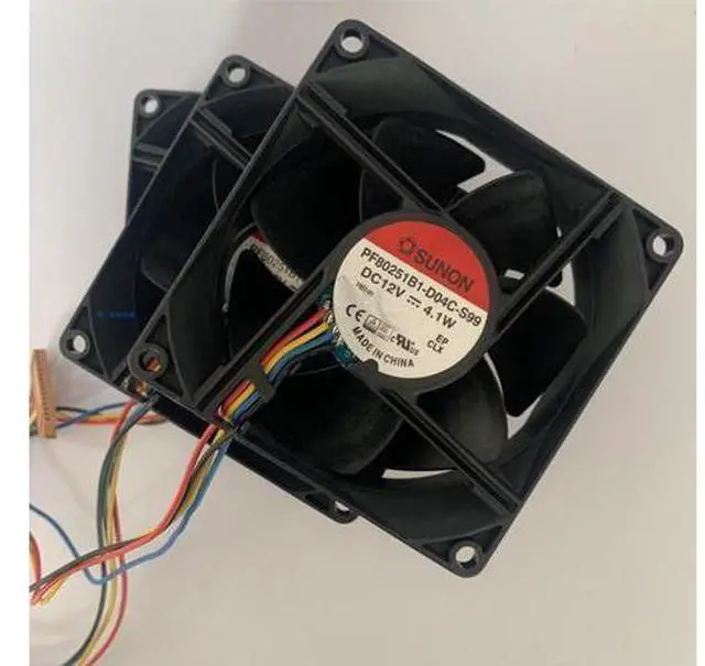 Main image of 3pcs/set PF80251B1-D04C-S99 for Sunon 8cm 8025 DC 12V 4.1W Server Chassis Cooling Fan