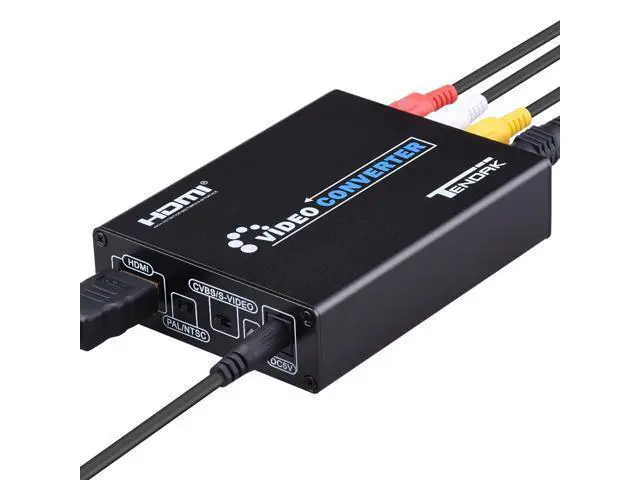 Alt view image 6 of 7 - HDMI to Composite 3RCA AV S-Video R/L Audio Video Converter Adapter Upscaler Support 720P/1080P with RCA/S-Video Cable for PC Laptop Xbox PS3 TV STB VHS VCR Camera Blue-Ray DVD