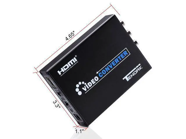Alt view image 5 of 7 - HDMI to Composite 3RCA AV S-Video R/L Audio Video Converter Adapter Upscaler Support 720P/1080P with RCA/S-Video Cable for PC Laptop Xbox PS3 TV STB VHS VCR Camera Blue-Ray DVD