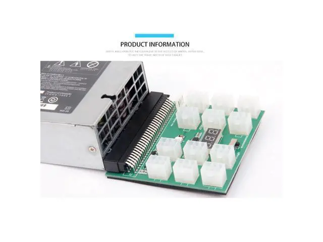 Alt view image 6 of 6 - Breakout Board Adapter 12x6pin Server Power Supply Board 12V PCI-E Power Supply Circuitboard Dropshipping