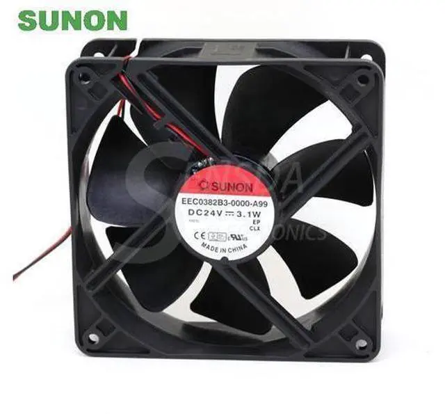 Main image of For Sunon EEC0382B3-0000-A99 12038 120mm 12cm DC 24V 3.1A 2-wire -pin server inverter case axial cooling fans