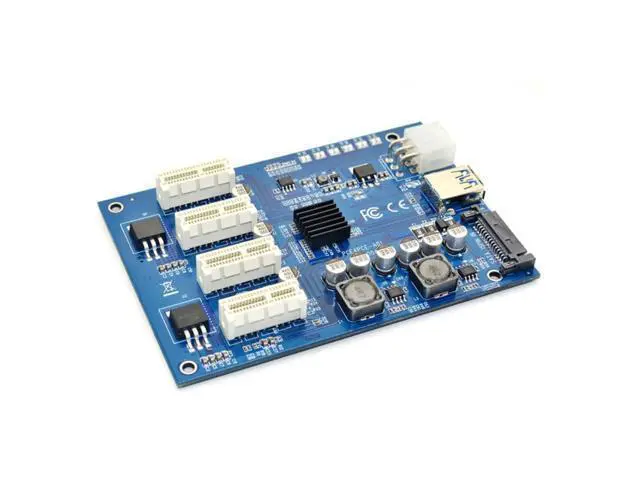 Alt view image 2 of 4 - M2 NGFF PCIE PCI Express Extender Riser Card Adapter 4 PCI-E Slot Adapter PCIe Port Multiplier M2 Card for Mining