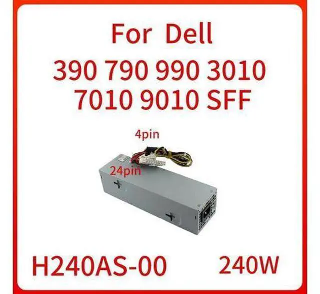 Main image of OIAGLH Power Supply 240W L240AS-00 D240ES-00 AC240AS-00 AC240ES-00 for OptiPlex 390 790 990 3010 7010 9010 SFF Computer 24pin 4pin