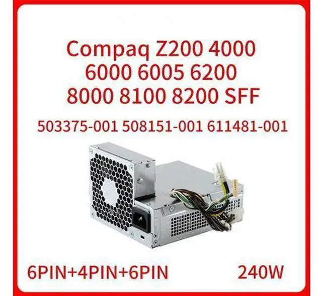 Main image of 240W for Compaq Z200 4000 6000 6005 6200 8000 8100 8200 SFF Switching Power Adapter D10-240P1A Power Supply PSU