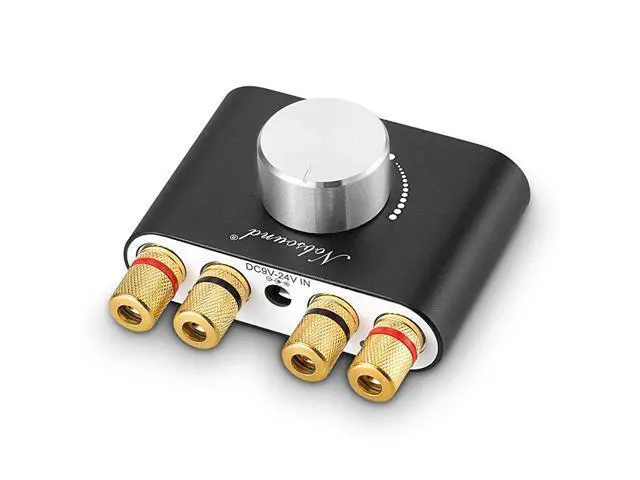 Alt view image 2 of 7 - Mini Bluetooth 5.0 Power Amplifier, Stereo Hi-Fi Digital Amp 2.0 Channel 50W×2 with AUX/USB/Bluetooth Input, Wireless Audio Receiver, PC Sound Card with Power Supply (Black)