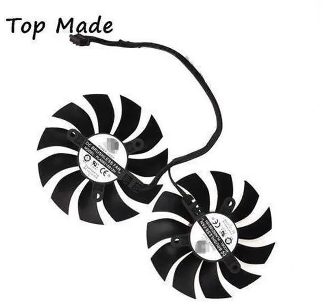 Main image of 2pcs/set PLA09215B12HH for EVGA GTX1050TI/1070/1080 4pin 0.55A Graphics fan