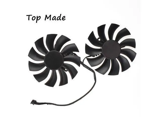Alt view image 2 of 3 - 2pcs/set PLA09215B12HH for EVGA GTX1050TI/1070/1080 4pin 0.55A Graphics fan