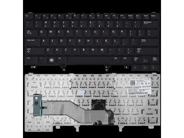 Alt view image 4 of 4 - US Keyboard Black for Laptop for Dell E6220 E6230 E6430 E6420 E6440 E5420 E6320 E6330 Positivo Notebook