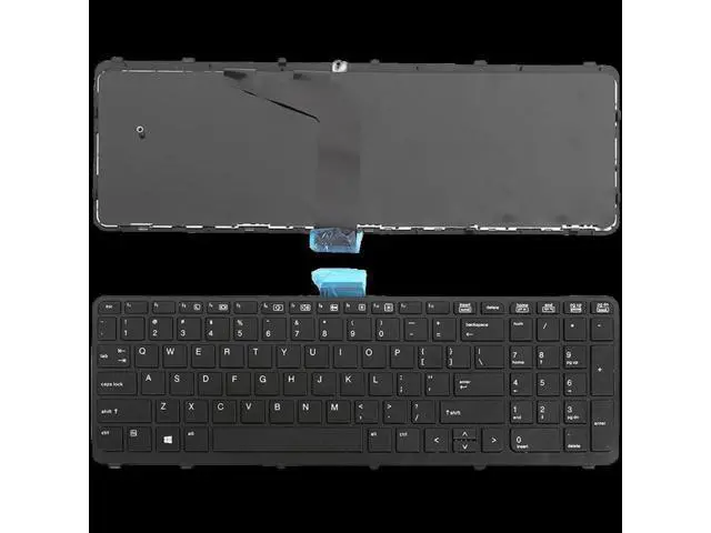 Alt view image 4 of 4 - Send Keyboard Film US Keyboards Positivo Notebook Dns Packard Bell for HP 15 17 G1 G2 ZBOOK Black Frame