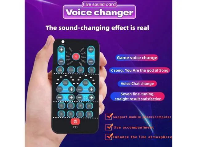 Alt view image 4 of 6 - High-Definition Portable Voice Changer Sound Card with Real-Time Transformation, Ideal for Streaming, Gaming, and Entertainment Scenarios (M10-for iPhone)