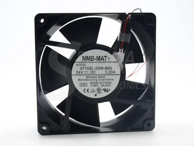 Alt view image 2 of 4 - For NMB 4715SL-05W-B60 12038 DC 24V IP55 1.20A waterproof axial cooling fan