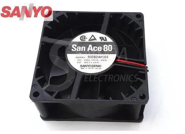 Main image of For Sanyo 9G0824H104 8038 8cm 80mm DC 24V 0.42A server inverter cooling fan