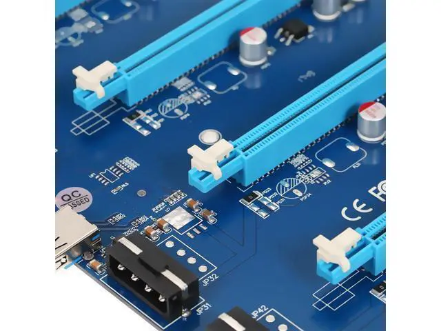 Alt view image 4 of 5 - PCI-E 1 to 4 PCI Express 16X Slots Riser Card Mining Modules PCI-e 1X to External 4 PCIe Slots Adapter Pcie Port Multiplier