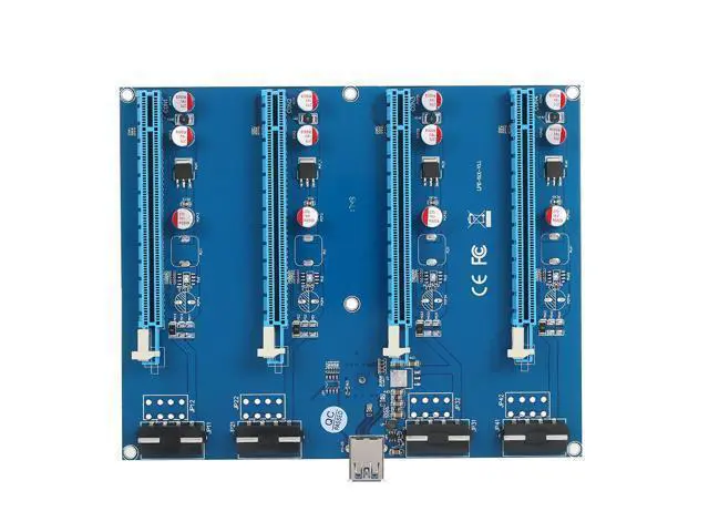 Alt view image 5 of 5 - PCI-E 1 to 4 PCI Express 16X Slots Riser Card Mining Modules PCI-e 1X to External 4 PCIe Slots Adapter Pcie Port Multiplier