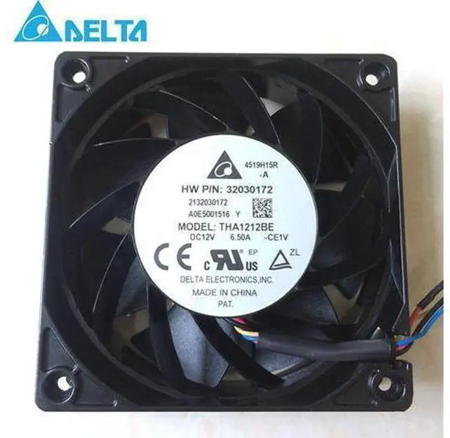 Main image of For Bitcoin GPU miner most powerful violent cooling fan for delta THA1212BE 12V 6.50A PWM 4-Pin