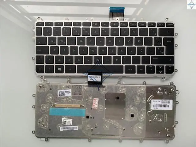 Main image of PK131501A29 for HP Pavilion X360 11-N 11-N001EE 11-N014TU br brazil Portuguese laptop keyboard with silver frame teclado