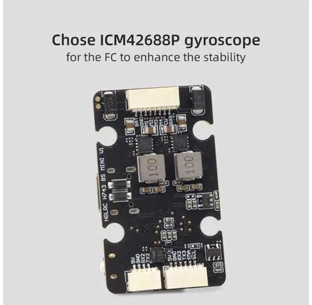 Alt view image 3 of 7 - H743 8S MINI V1 FC Flight Controller M3, with STM32H743 MCU ICM42688P gyroscope, Includes a 16MB Blackbox, compatible with Nblade