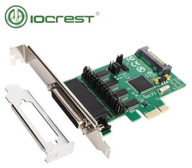 Main image of IOCREST 4 DB-9 serial rs232 ports pcie controller card with 1 TTL port with fan-out cable