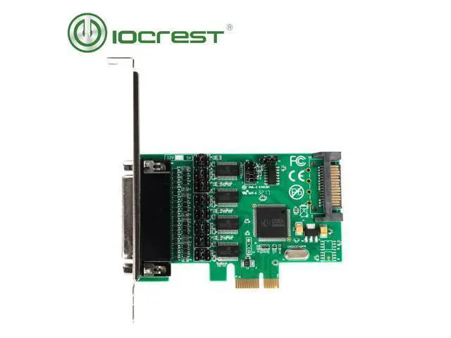 Alt view image 3 of 4 - IOCREST 4 DB-9 serial rs232 ports pcie controller card with 1 TTL port with fan-out cable