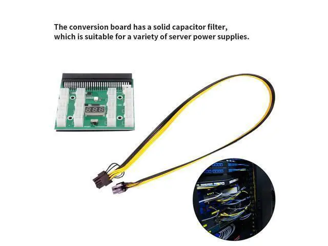 Alt view image 5 of 6 - Breakout Board Adapter 12x6pin Server Power Supply Board 12V PCI-E Power Supply Circuitboard