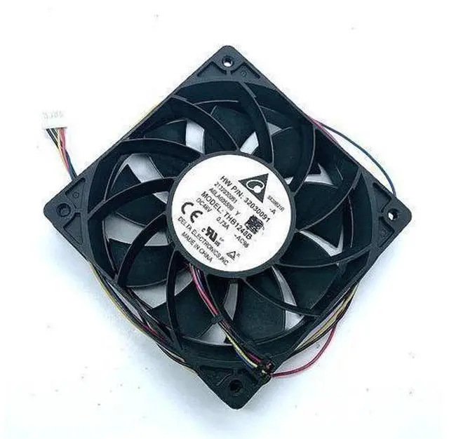 Alt view image 4 of 4 - 12cm 48V High Speed Cooling Fan for Delta THB1248B 12025 120X120X25mm 48VDC 0.75A 4Lines Dual Ball Bearing for HW Device