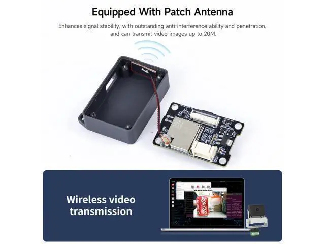 Alt view image 3 of 7 - Camera Image Transmission Module Integrates ESP32-S3 Chip and 2MP Camera for ROS 2 Robot Supports Remotely Connected to PC Virtual Robot,Raspberry P i,Jetson Nano,etc.