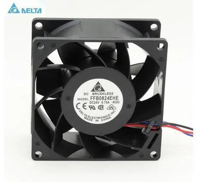 Main image of for delta FFB0824EHE -ROO -R00 8038 8cm 80mm DC 24V 0.75A 3-pin server inverter axial cooling fans alarm signal