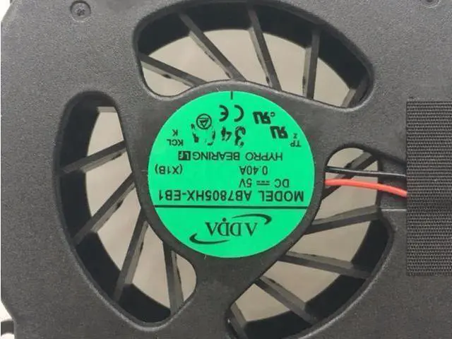 Alt view image 2 of 3 - for HP Pavilion DV7 DV7-1100 DV7-1200 DV7-1000 ADDA AB7805HX-EB1 X1B sps-480481-001 laptop cpu cooling fan