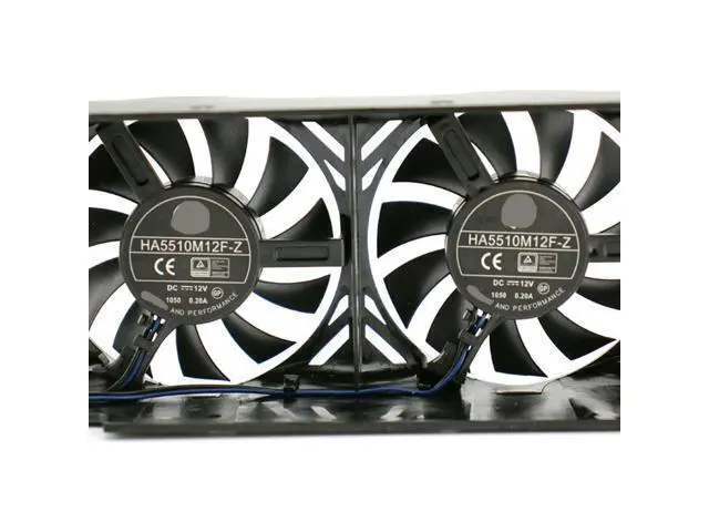 Alt view image 2 of 3 - For MSI GTX 1050 1050TI 750TI Graphics Card Cooling Double Fan With Frame 2pin