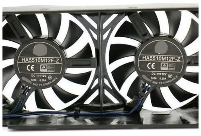 Alt view image 3 of 3 - For MSI GeForce GTX 1050 2GT LP Graphics Card Cooling Double Fan With Frame 2pin