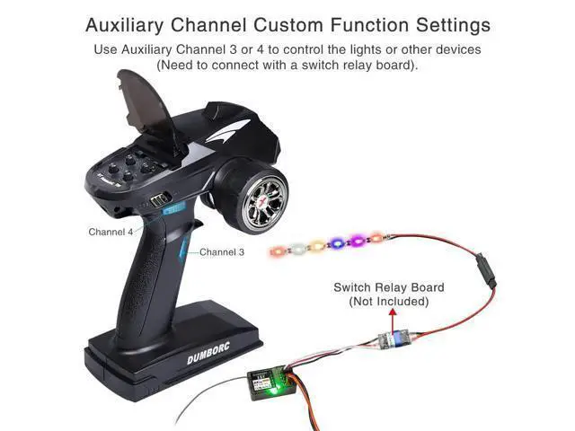 Alt view image 6 of 7 - ATA HOBBY DUMBORC X6FG & X6F Receiver Set 6 Channels RC Receiver for DUMBORC X4/X5/X6 Transmitter RC Car Boat Tank Drifting Car