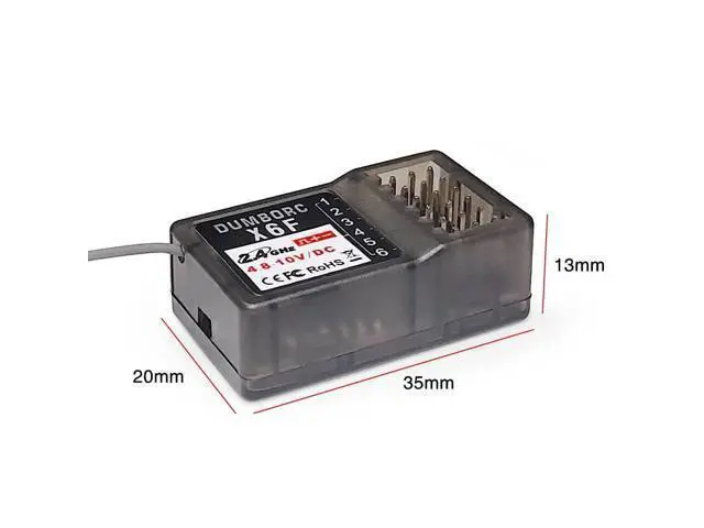 Alt view image 7 of 7 - ATA HOBBY DUMBORC X6FG & X6F Receiver Set 6 Channels RC Receiver for DUMBORC X4/X5/X6 Transmitter RC Car Boat Tank Drifting Car