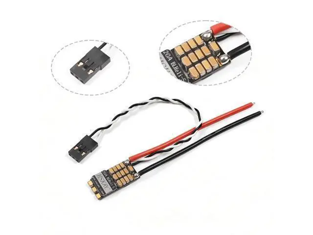Alt view image 4 of 4 - 20A Brushless ESC BLHeli_S 2-4S Electronic Speed Controller Support DShot Oneshot PWM for FPV Quadcopters Multicopter Drones