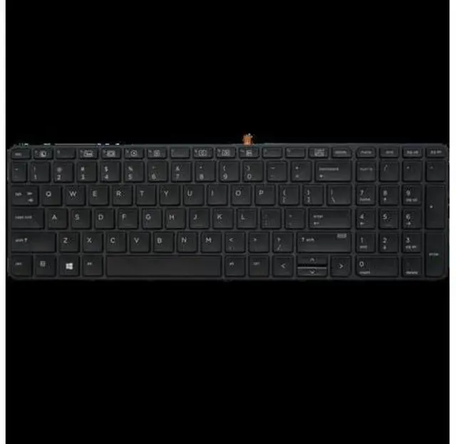 Main image of US Backlit Positivo Notebook Keyboard Dns Clevo for HP Probook 450 455 470 G3 Black
