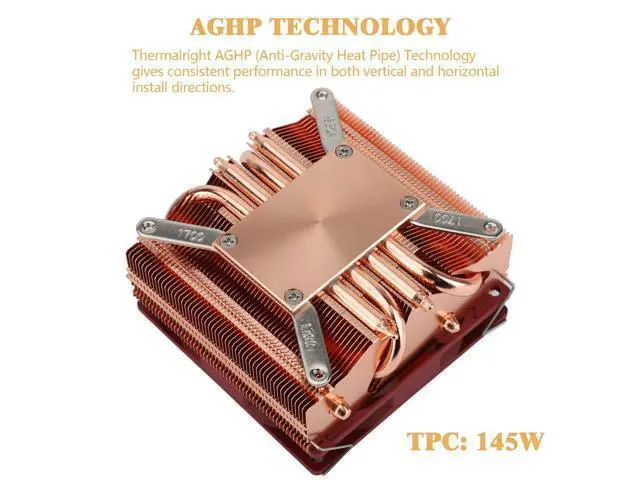 Alt view image 2 of 7 - AXP90-X53 Full Cooper Low Profile CPU Cooler ITX,with 92mm TL-9015R Slim PWM Fan ITX CPU Cooler,AGHP Technology,53mm Height,for AMD AM4 AM5/Intel 1700/1150/1151/1200/1851(AXP90 X53 Full)