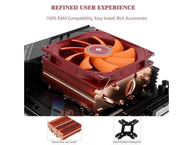 Alt view image 4 of 7 - AXP90-X53 Full Cooper Low Profile CPU Cooler ITX,with 92mm TL-9015R Slim PWM Fan ITX CPU Cooler,AGHP Technology,53mm Height,for AMD AM4 AM5/Intel 1700/1150/1151/1200/1851(AXP90 X53 Full)