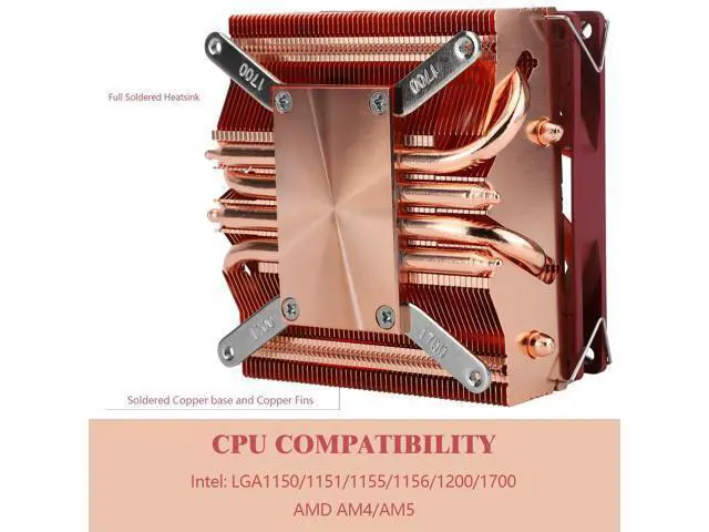 Alt view image 5 of 7 - AXP90-X53 Full Cooper Low Profile CPU Cooler ITX,with 92mm TL-9015R Slim PWM Fan ITX CPU Cooler,AGHP Technology,53mm Height,for AMD AM4 AM5/Intel 1700/1150/1151/1200/1851(AXP90 X53 Full)