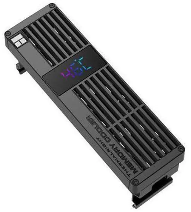 Main image of MC-3 Digital Black RAM Cooling, ARGB Digital Display Screen Intelligent Temperature Color Change, Easy Installation,Universal Across All PC Platforms, Black