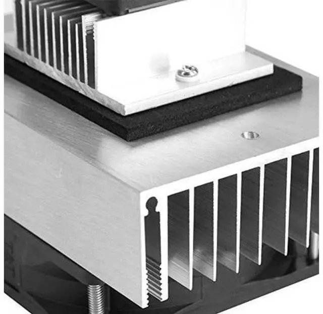 Alt view image 5 of 5 - Mini Air Conditioner,DC 12V Thermoelectric Peltier Cooler Refrigeration Cooling System Heat Sink Conduction Module Semiconductor Fridge Refrigeration Cooling System DIY Kit