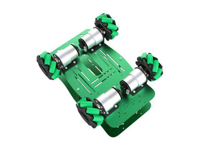 Alt view image 7 of 7 - Mecanum Wheel 65mm Omni Wheel with 6mm Hexagonal Metal Coupling Motor Connector Tire for AGV Smart Robot (65mm black-green mecanum wheel *4)