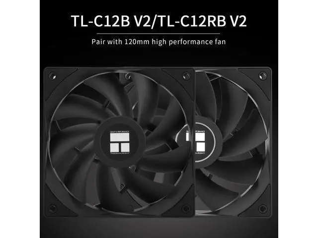 Alt view image 6 of 7 - Burst Assassin 120 EVO Dark CPU Cooler, 6 Heat Pipes Cooler, Double PWM Quiet Fans CPU Air Cooler with 1500RPM Speed, for AMD:AM4/ AM5/Intel 1700/1150/1151/1200/1851, LGA1700
