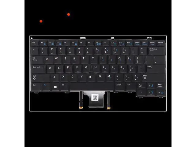 Alt view image 2 of 4 - US for Dell Keyboard Positivo Notebook Dns Clevo Intelbras 12 7000 E7440 E7420 E7240 E7420D Backlit Pointer