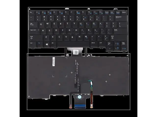 Alt view image 4 of 4 - US for Dell Keyboard Positivo Notebook Dns Clevo Intelbras 12 7000 E7440 E7420 E7240 E7420D Backlit Pointer