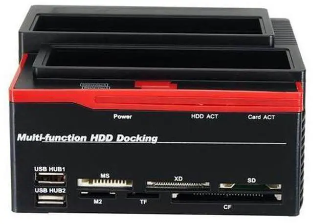 Main image of External 2.5 Inch/3.5 Inch USB 3.0 to 2 SATA 1 IDE HDD Hard Drive Docking Station Drive Disk Clone Card Reader USB3.0 M2 TF SD S