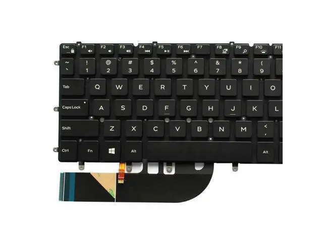 Alt view image 4 of 4 - Replacement US Keyboard for Dell XPS 13 9343 9350 9360 Inspiron 13 7347 7348 7352 15 7547 7548 Laptop Backlight No Frame