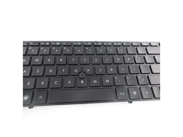 Alt view image 4 of 4 - Keyboard Replacement with Black Frame for HP Elitebook 8560P 8570P Probook 6560B 6565B 6567B 6570B 6575B Series Laptop Black US