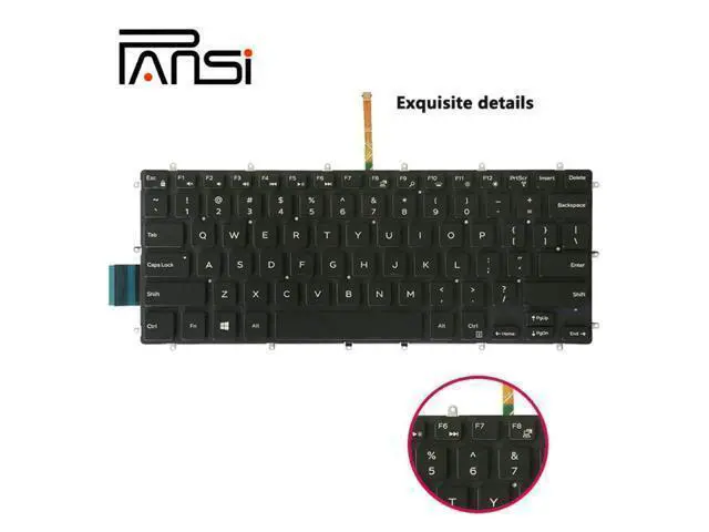 Alt view image 2 of 4 - for Dell Notebook Backlit Keyboard 7466 7467 7378 7460 7569 7579 7368 14-7000 5368 Replacement Dns Shop Clevo Packard Bell US